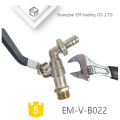 EM-V-B022 Grifo de latón con mango de acero de alta calidad Grifo de conexión de latón con acero inoxidable